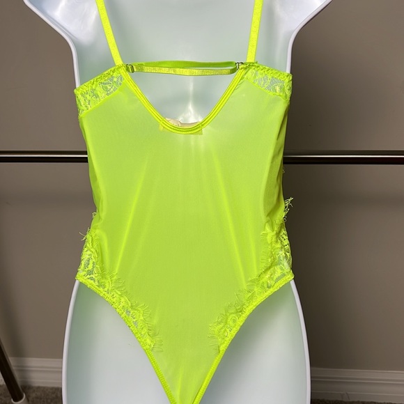 Neon Lace Mesh Bodysuit - Picture 3 of 5
